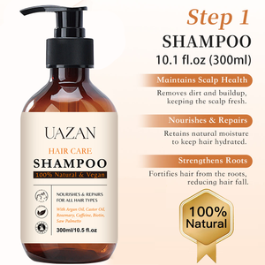 Ensemble de Shampoing et Après-Shampoing Marque Blanche à la Biotine et au Beurre de Karité, Naturel et Biologique avec Huile d'Argan et de Romarin pour une Croissance Rapide des Cheveux - Product Image 5