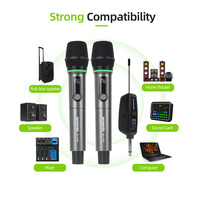 Système de microphone sans fil professionnel RAYHAYES RG-H16S 2.4G double micro portable avec RGB pour Karaoké