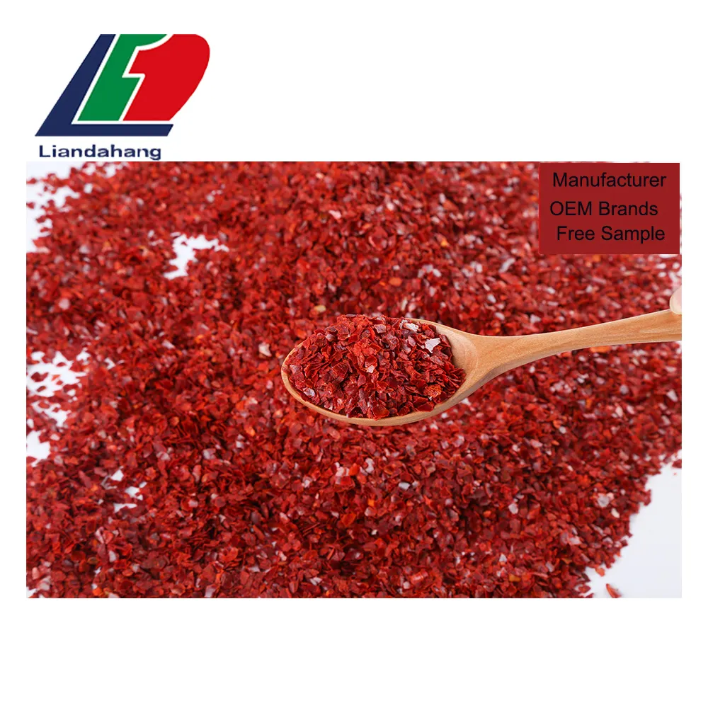 Chili esmagado, Seedless Yidu Chili Pepper Tempero, Especificação Red Chili Flakes 8 Mesh