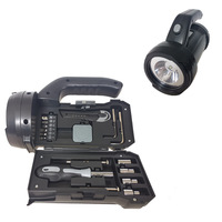 Kit d'outils de réparation d'urgence multifonctionnel en acier au carbone et ABS, 17 pièces, avec lampe torche LED, ensemble cadeau promotionnel portable
