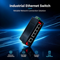 Switch industriel non géré 16 ports pour rail DIN, Fast Ethernet 10/100M, boîtier métallique sans ventilateur, IP30, pour l'automatisation industrielle