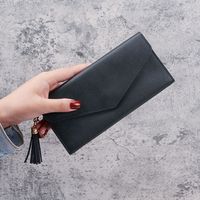 Harga Pabrik Dompet Wanita Kulit PU Dompet Panjang Resleting Buatan Tangan Desain Kreatif Cetak UV Untuk Promosi