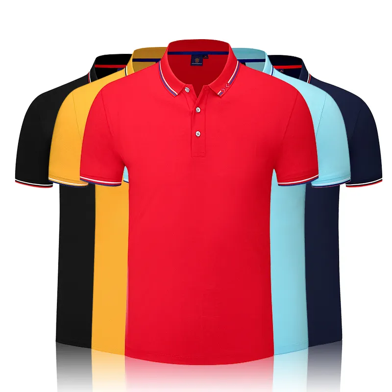 OEM पिक्की लघु आस्तीन सादा गोल्फ पोलो शर्ट उच्च गुणवत्ता कस्टम कढ़ाई लोगो पुरुषों की पोलो शर्ट्स 100% कपास टी-शर्ट पोलो