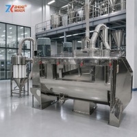 Mélangeur à ruban horizontal automatique en acier inoxydable pour poudres, granulés de pesticides secs, aliments vétérinaires et produits chimiques