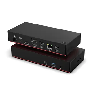 Keluaran baru 13 In 1 PD100W USB 3.0 tripel 4K 60HZ menampilkan 1000Mbps stasiun Dok