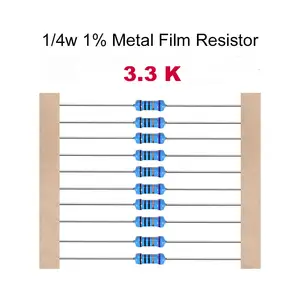 5000 adet/kutu 1/4W 1R ~ 10M direnç 1% Metal film rezistans 5 renk halka direnci DIY projeler ve deneyleri (3.3K)