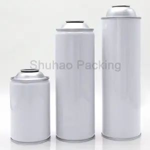 Customized Color Metal Cans Round Shape Uv-offset Printing Chemical Paint Tinplate 150ml 202d Aerosol Can