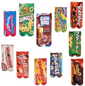 Grosir Kaus Kaki Cetak 3D Kaus Kaki Desain Kustom Pria Wanita Kaus Kaki Chips OS Keripik Kentang Makanan Bengkak Stoking Panjang - Product Image 5