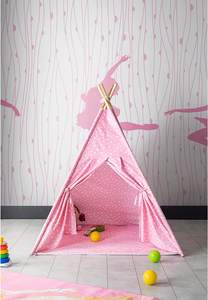 Casa de muñecas de lona para niños y bebés, tiendas de juguete para jugar al aire libre, tienda de tepé <span class=keywords><strong>indio</strong></span> de color rosa - Product Image 3