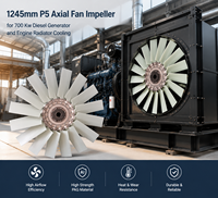Hélice de ventilateur axial à 16 pales de 1245 mm à haut débit d'air pour système de refroidissement de générateur à grande échelle