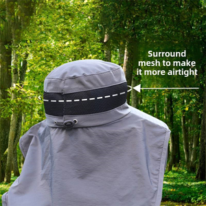 Wide Brim Foldable Mesh Hat Anti-Mosquito Head Net Cap Breathable Outdoor Cap for Beekeeping Fishing Leisure Use - Product Image 5