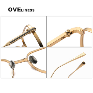 Montura de gafas de titanio puro para hombre, gafas cuadradas, novedad de 2024, monturas de gafas graduadas ópticas completas clásicas para hombre - Product Image 4
