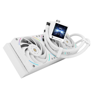NOUVEAU Refroidisseur de processeur liquide AIO Thermalright Frozen Vision 360 ARGB Blanc V2 avec écran IPS 360 mm et ventilateur PWM pour PC de bureau gaming - Product Image 3