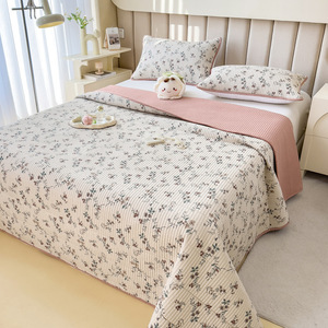 Cross-border New Arrival Instagram-style Soft Cozy Pure Cotton <strong>Bed</strong> Cover Quilted Lining Single-piece Sheet Extra-large Size - Product Image 1