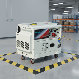 Générateur diesel silencieux 7000, puissance maximale 5,5 kW, monophasé/triphasé, démarrage électrique, capot insonorisé - Product Image 1