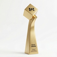 Trofeo de Resina Personalizado con Diseño de Cubo, Trofeo Conmemorativo de Honor para Empleados Destacados, Trofeo de Resina Ecológica
