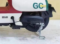 Moped électrique léger pliable avec assistance au pédalage, double siège, panier de chargement avant, vélo électrique pour les trajets de courte distance