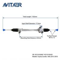 AVITAER 45510-02600 45510-02610 Cremallera de dirección manual RHD para Toyota Corolla Altis E170 E180 2013-2018