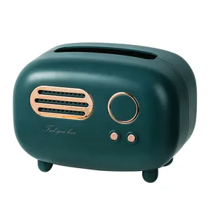 Retro Radio Leuke Tissue Box Servet Houder Voor Papier Servetten Tissue Doos Met Deksel