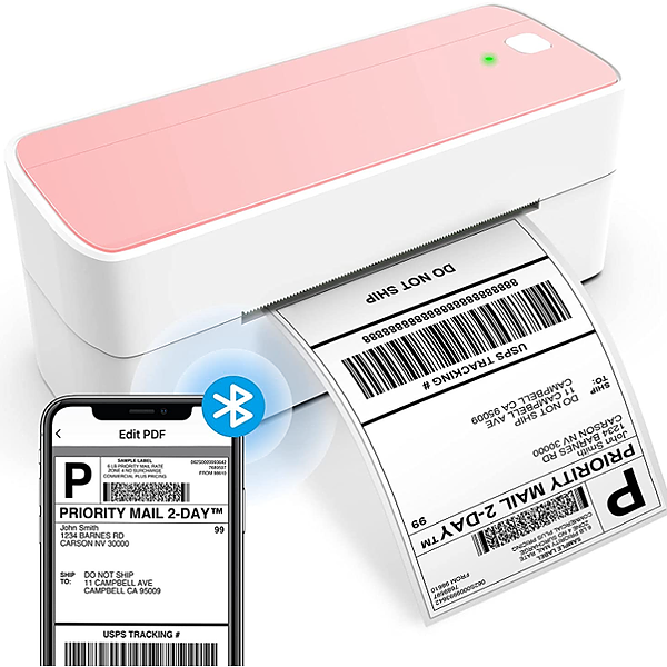 Phomemo 241Bt LabelCreate Thermal Label Printer Shipping Printer 4*6 Black Compact Label Printer for Shipping Packages
