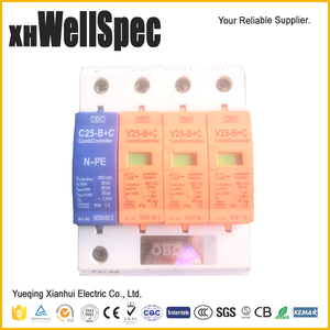 อุปกรณ์ป้องกันไฟกระชาก OBO (SPD) V25-B ป้องกันฟ้าผ่า + C 3 + T1 <span class=keywords><strong>NPE</strong></span>-385V + T2 4P 50kA IP20 1.5kV พลังงานสแตนเลส - Product Image 2