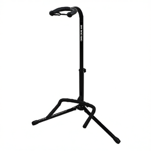 Soporte de guitarra con trípode ajustable en altura, soporte plegable de Metal negro para instrumentos musicales, para guitarras eléctricas acústicas - Product Image 2