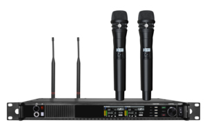 Microphone sans fil professionnel UHF à double canal XLR AD600 True Diversity avec suppression du bruit pour les spectacles sur scène, les enseignements en église - Product Image 2