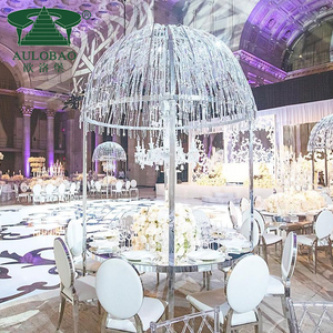 Bộ bàn ăn phòng khách mặt kính thường, khung thép không gỉ hiện đại, 8 ghế, bàn ăn bằng kim loại, bàn tiệc cưới - Product Image 5