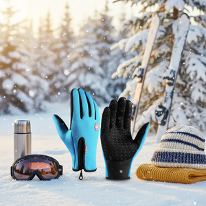 Gants <span class=keywords><strong>de</strong></span> course pour hommes et femmes pour les sports <span class=keywords><strong>de</strong></span> plein air, l'hiver, la moto, la moto, l'escalade, la fermeture éclair, la compatibilité avec l'écran tactile. - Product Image 3