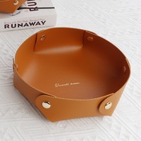 Organisateur de table de chevet en cuir PU avec logo et couleur personnalisés, porte-clés et bijoux pour hommes et femmes, vente en gros