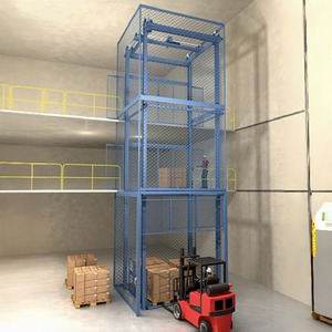 Transportador Vertical Recíproco Industrial VRC con Certificación CE, Elevador de Mercancías de 5000 lb para Centro de Distribución de Almacenes - Product Image 1