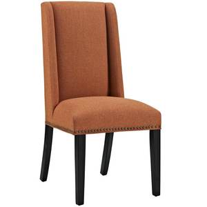 Silla de comedor tapizada de tela moderna con respaldo alto y embellecedor de cabeza de clavo, silla decorativa sin brazos <span class=keywords><strong>para</strong></span> restaurante Café Hotel - Product Image 6