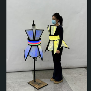 Abito LED Future Tech per Donne |   Sexy Gonna LED Argento per DJ e Cantanti, Costume per Performance sul Palco SEO - Product Image 2