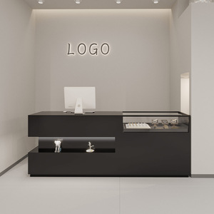 Gỗ hiện đại phía trước bàn cho vẻ đẹp salon Cửa hàng đồ trang sức & quần áo cửa hàng tư vấn quầy bar bảng thu ngân hiển thị tủ - Product Image 4