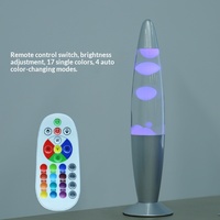 Lampe à cire LED télécommandée à changement de couleur, lampe à lave volcanique de 14 pouces, lumière décorative créative, lumière ambiante 220V