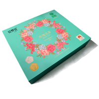 Boîte cadeau rigide haut de gamme écologique avec logo personnalisé OEM, dorure à chaud et revêtement UV pour cadeaux de fêtes