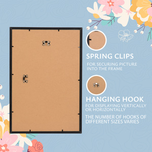 Moldura Artística para Fotos em MDF com Borda Chanfrada, Preto e Branco, para Uso em Parede - Product Image 3