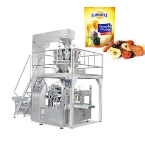 Máquina de embalagem de frutas pré-montadas, rotativa automática, saco de ameixas, doypack, máquina de embalagem