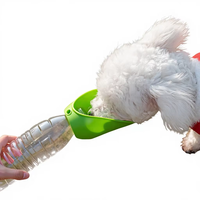Bouteille d'eau portable et légère pour animaux de compagnie, distributeur d'eau pliable en silicone pour chien, bouteille remplaçable pour les promenades et la randonnée en extérieur