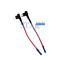 Adaptateur de fusible pour voiture 12V, 2 adaptateurs de fusible standard ATO ATC ATM APM, porte-fusible en ligne 16AWG 15CM