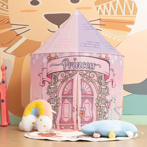 Tenda da Gioco per Bambine a Forma di Castello <span class=keywords><strong>Rosa</strong></span>, Tenda Pop-up per Bambini - Product Image 3