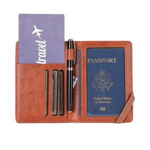 HANFEIZI Cartera Retro para Boletos <span class=keywords><strong>de</strong></span> Avión, Tarjetero, Estuche para Pasaporte <span class=keywords><strong>de</strong></span> Viaje, Porta Pasaportes <span class=keywords><strong>de</strong></span> PU - Product Image 4