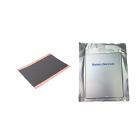 Électrode d'anode de batterie lithium-ion en graphite, revêtue d'un côté sur feuille de cuivre, haute capacité >300mAh/g, modèle ATSM--01