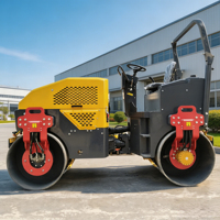 Compacteur routier vibrant à double tambour en acier de 4 tonnes, hydraulique intégral, pour asphalte, homologué CE EPA