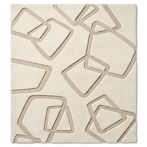 Modern Geometric 3D Stereo Area Rug Soft Floor <b>Mat</b> Neutral Pattern for Living Room Bedroom Bathroom - Product Image 1