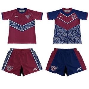 FQ kustom AU grosir Jersey rugbi kit Union pakaian sepak bola rugbi pendek untuk latihan lapangan & seragam Liga Teamwear dijual - Product Image 2