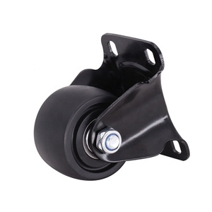 Set di Ruote Girevoli Nere per Banco da Lavoro Resistente, in Plastica PP, Profilo Basso, Ruote Industriali da 3 Pollici con Zerks - Product Image 2