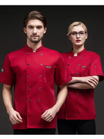 Chef uniforme à manches courtes été respirant maille chef vêtements de travail à manches longues hommes cuisine restauration vêtements de travail vêtements