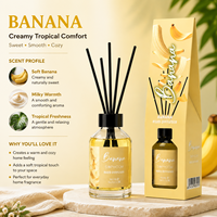 Collection de diffuseurs à bâtonnets 100 ml sous marque privée, huile parfumée florale fruitée avec flacon en verre pour marques de décoration intérieure