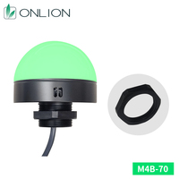Lampu Sinyal Basis Aluminium M4B-70 ONN Buatan Pabrik Indikator Industri dengan Buzzer 3-warna dalam 1-lapisan untuk Mesin CNC/Keamanan